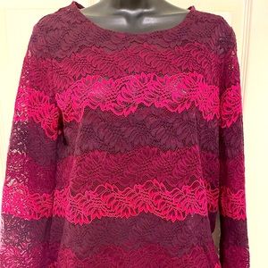 Banana republic lace top long sleeves
